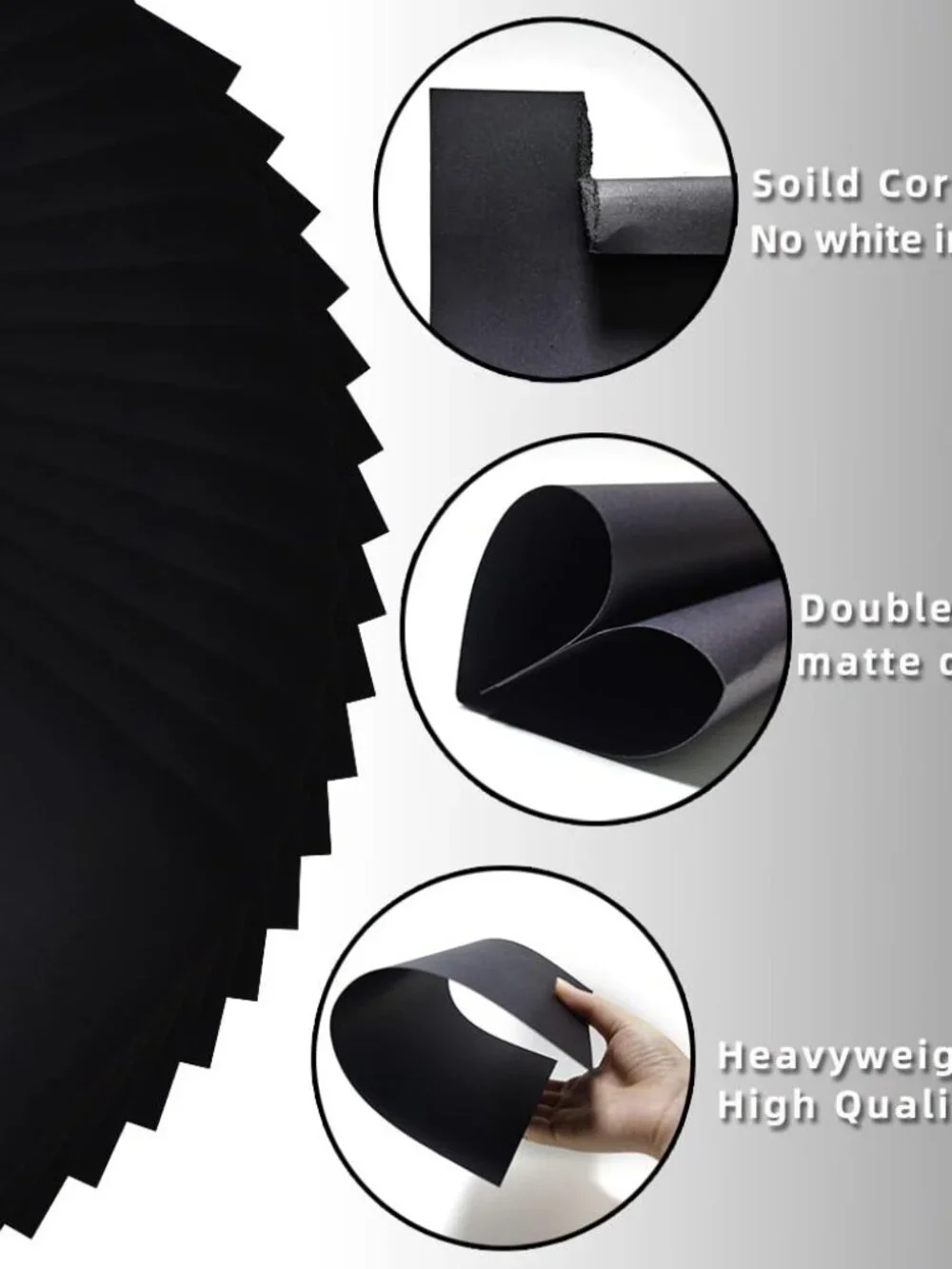 30 Sheets Black Cardstock, 8.5 x 11 Card Stock, 92lb/250gsm Thick Cover Stock, H